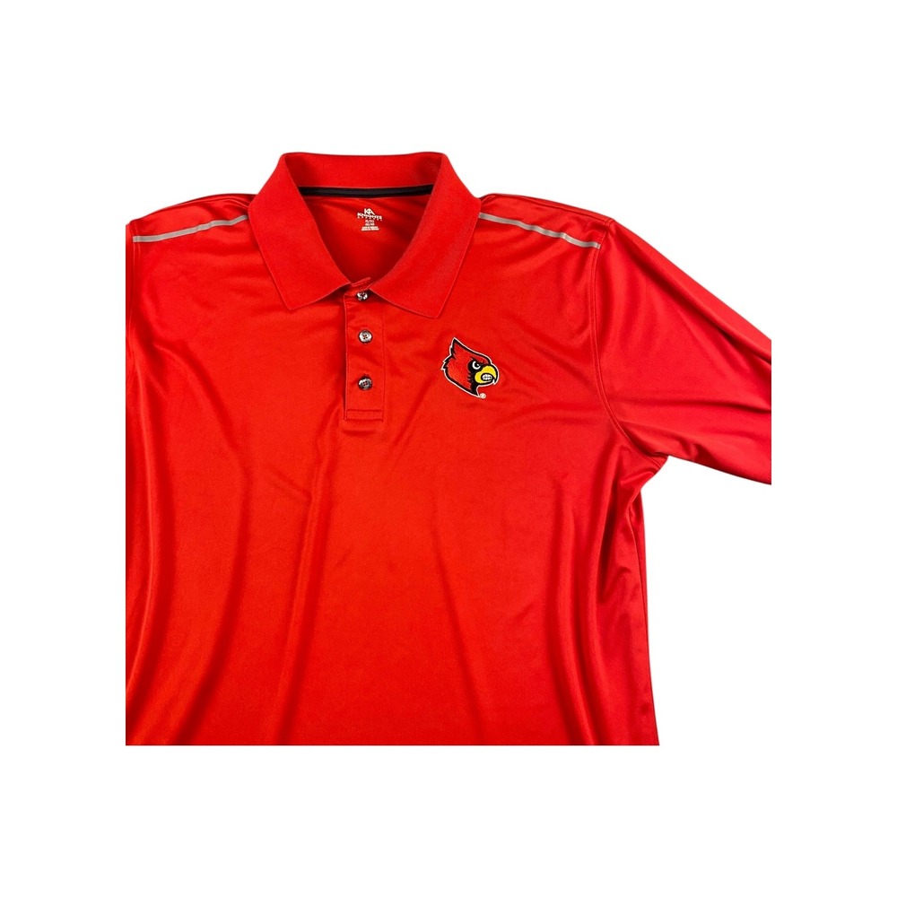 Knights Apparel‎ Louisville Cardinals Red Polo Shirt XL NCAA Mens Golf